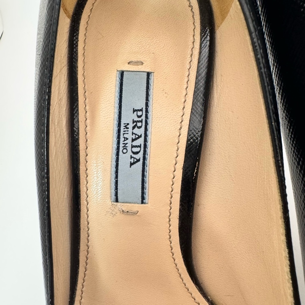PRADA Black Patent Leather Heels – Size 37 - Picture 10 of 13